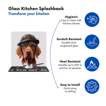 Hungarian Vizsla Dog Splashart Kitchen Splashback
