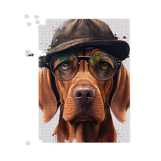 Hungarian Vizsla Dog Splashart Jigsaw Puzzle
