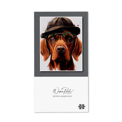 Hungarian Vizsla Dog Splashart Jigsaw Puzzle