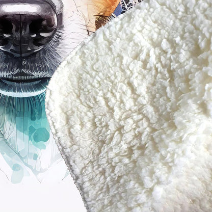 Jack Russell Dog Splashart Sherpa Blanket