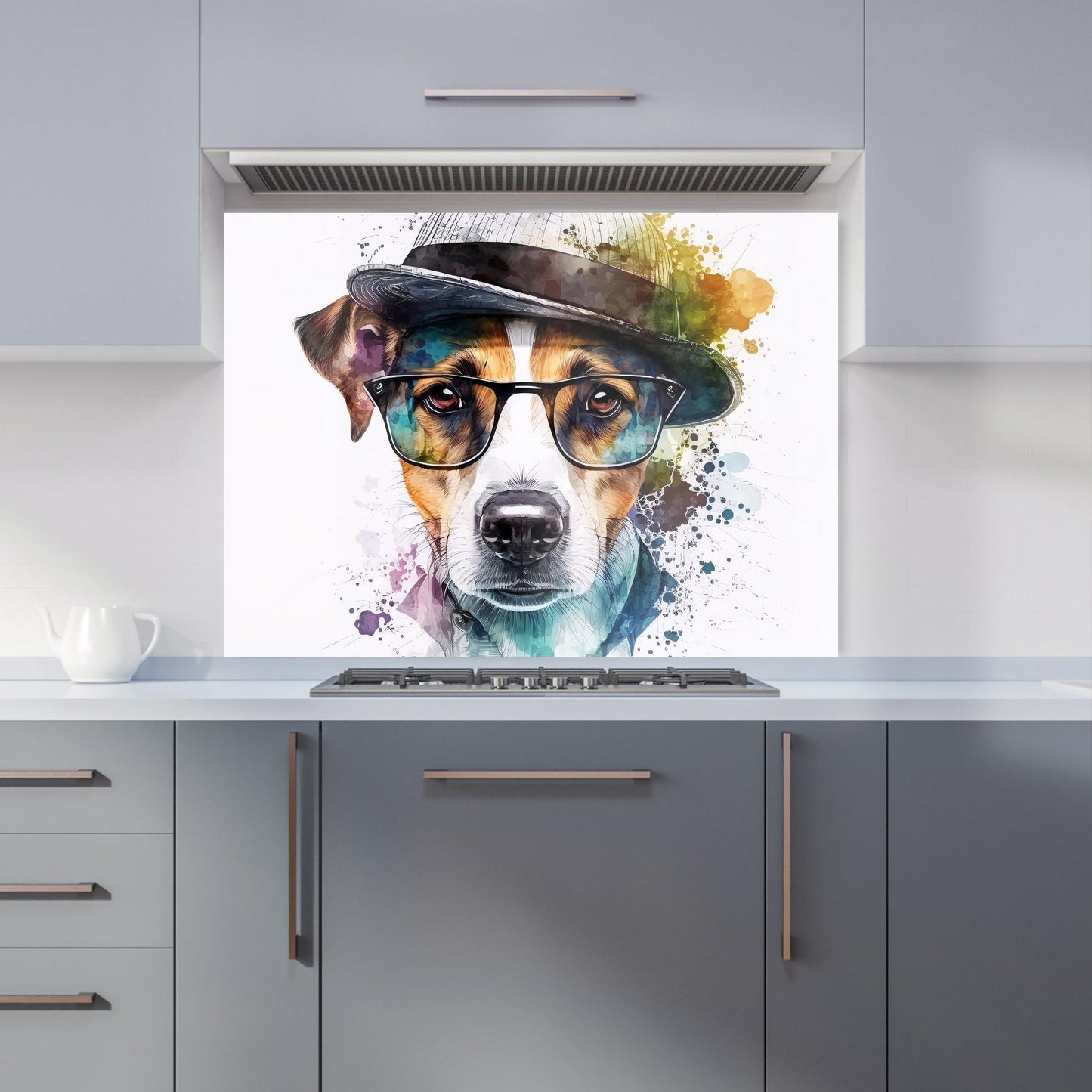 Jack Russell Dog Splashart Kitchen Splashback