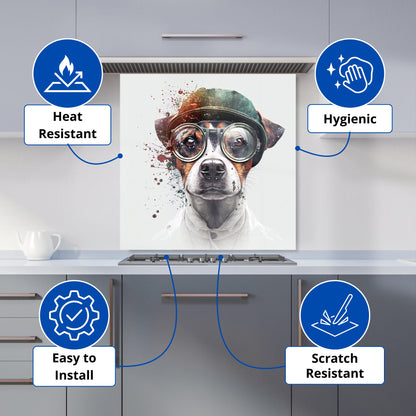 Jack Russell Terrier Dog Splashart Kitchen Splashback