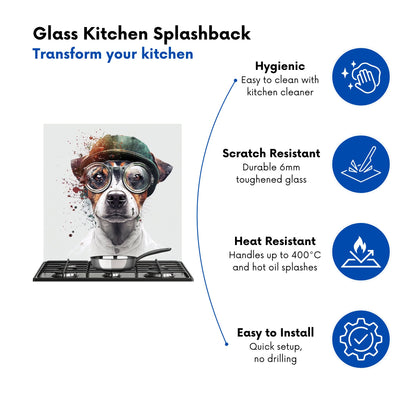 Jack Russell Terrier Dog Splashart Kitchen Splashback