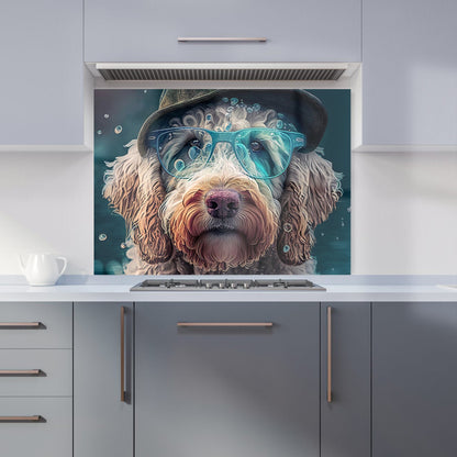 Labradoodle Dog Splashart Kitchen Splashback