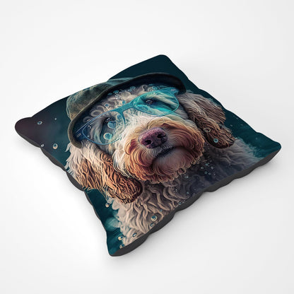 Labradoodle Dog Splashart Pet Bed