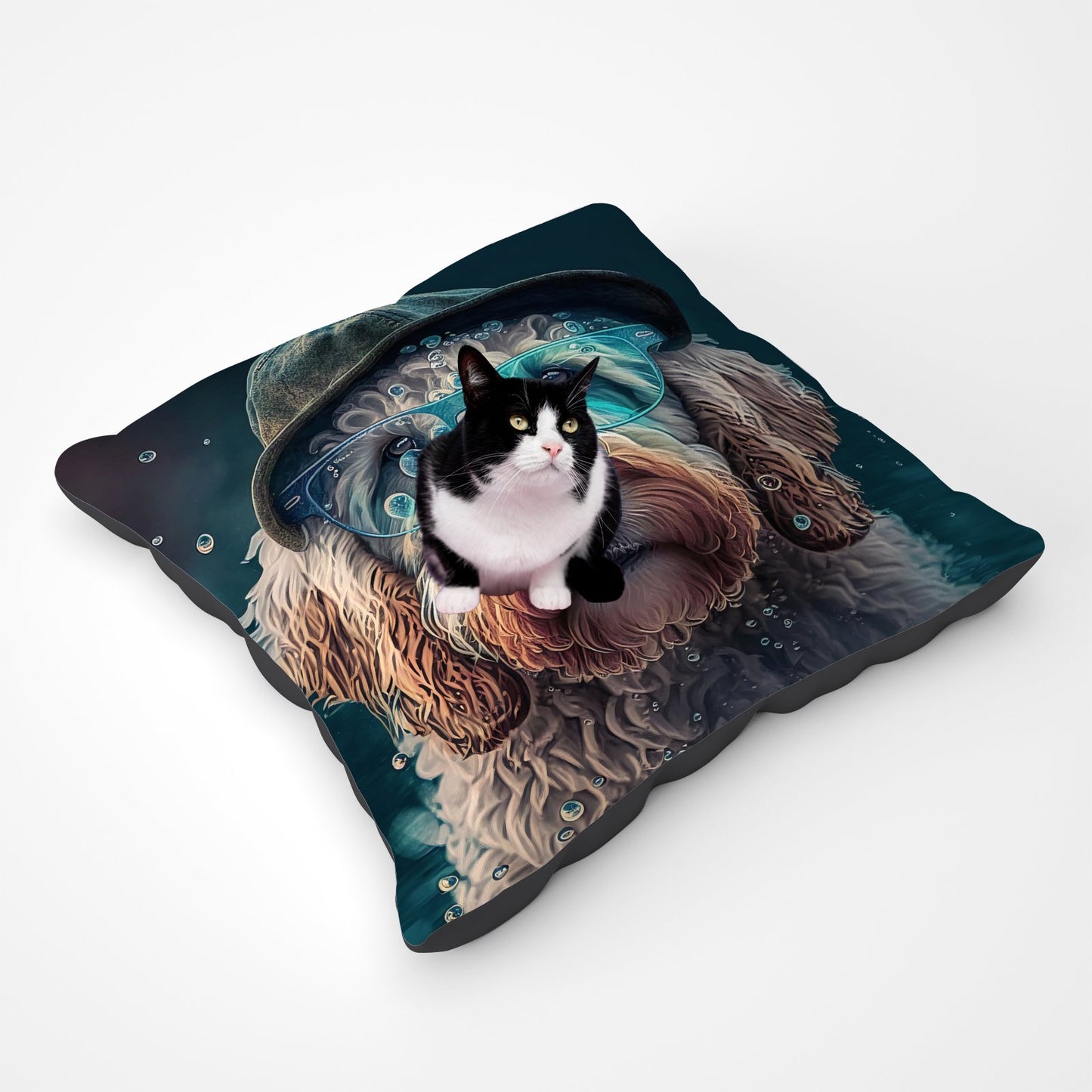 Labradoodle Dog Splashart Pet Bed