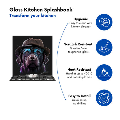 Labrador Retriever Dog Splashart Kitchen Splashback