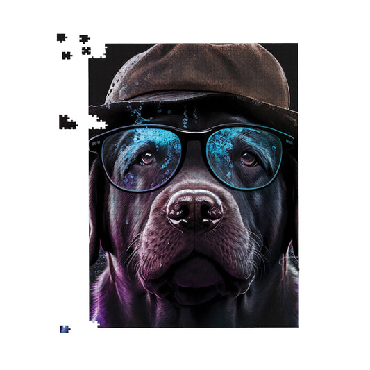 Labrador Retriever Dog Splashart Jigsaw Puzzle