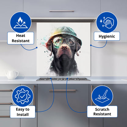 Splashart Labrador Retriever Dog  Kitchen Splashback