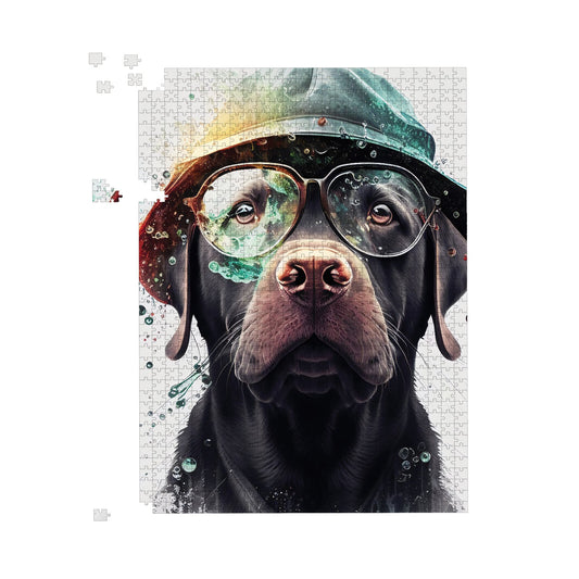 Splashart Labrador Retriever Dog  Jigsaw Puzzle