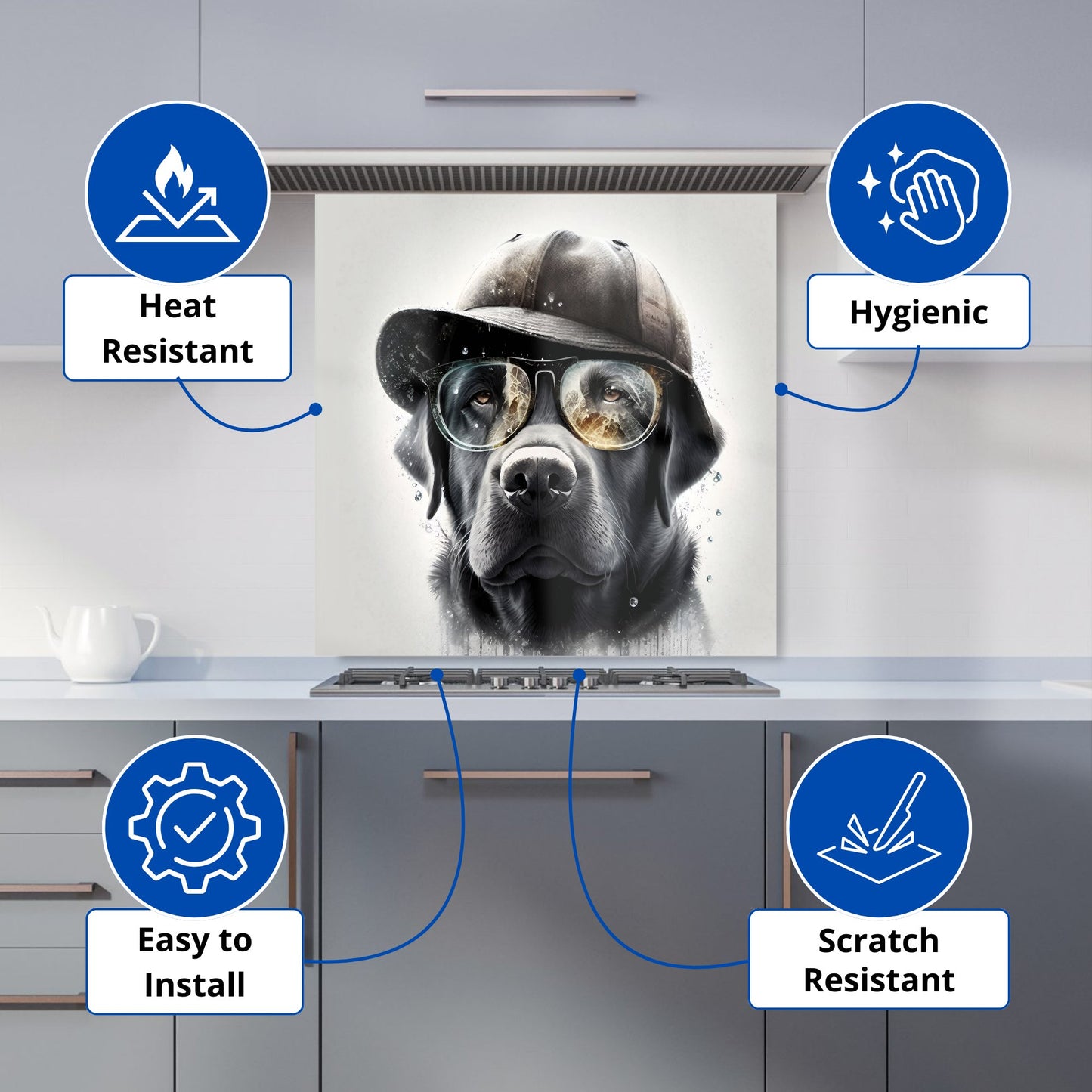 Labrador Retriever Dog Kitchen Splashback