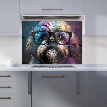 Lharsa Apso Dog Face Splashart Kitchen Splashback
