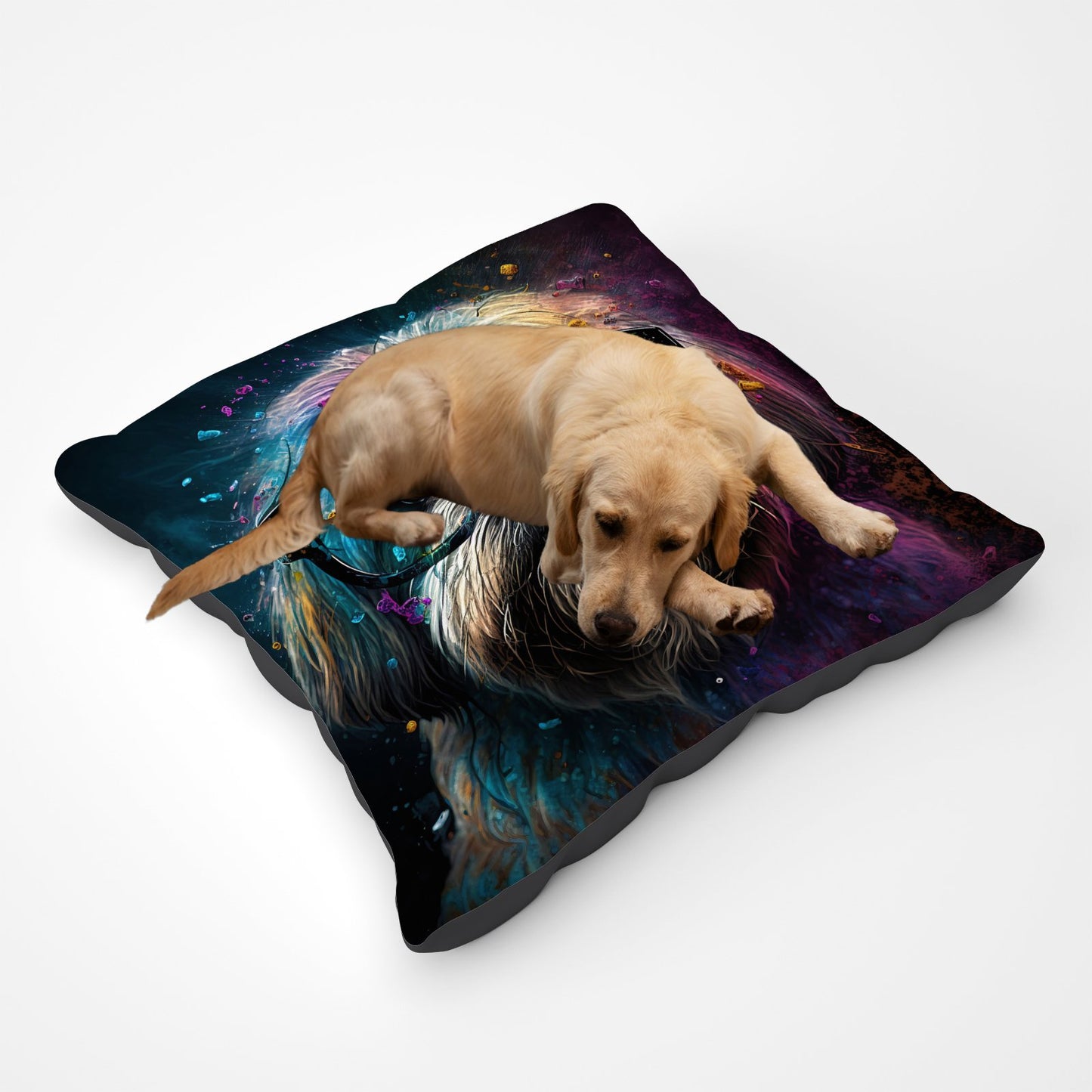 Lharsa Apso Dog Face Splashart Pet Bed