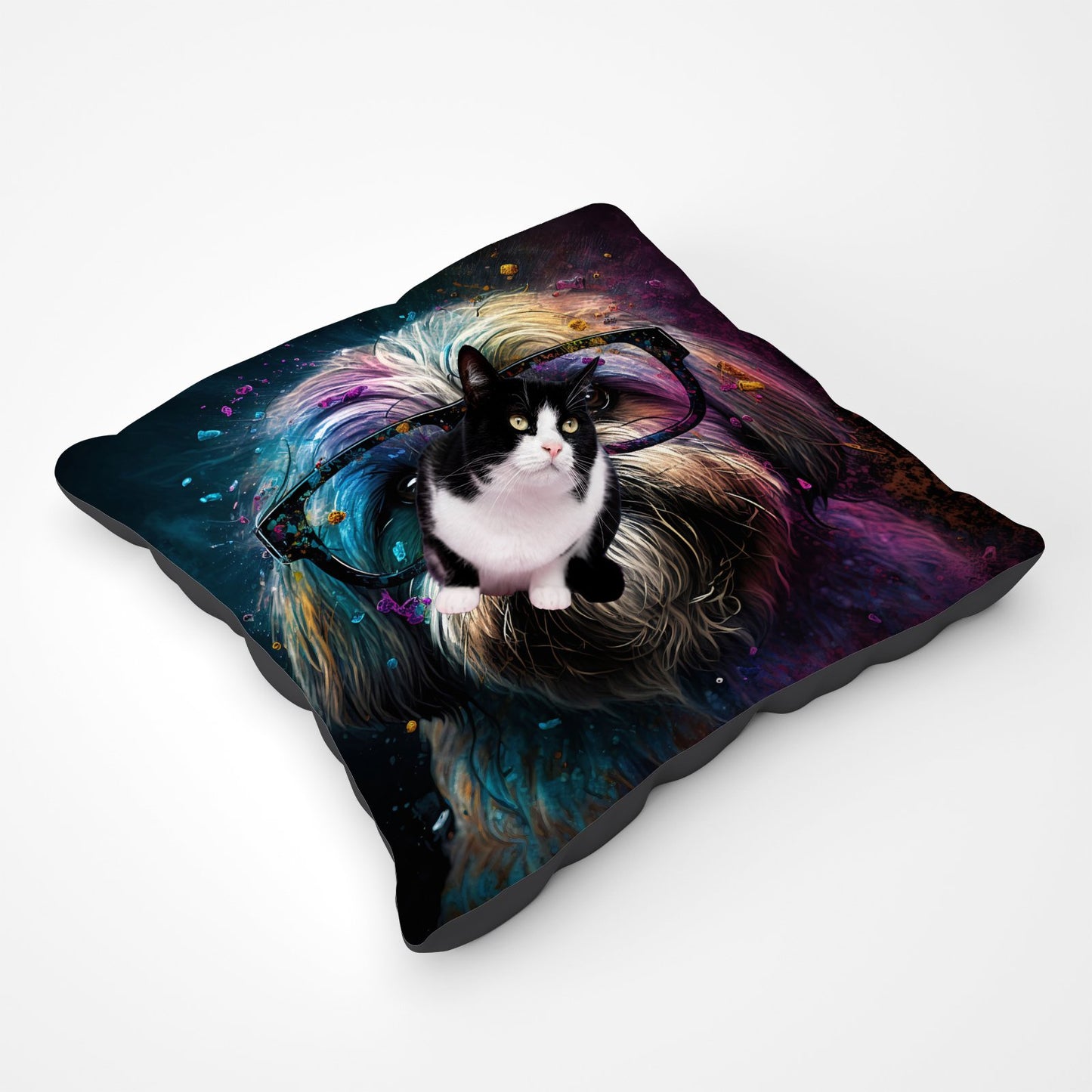 Lharsa Apso Dog Face Splashart Pet Bed