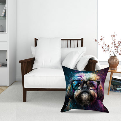 Lharsa Apso Dog Face Splashart Pet Bed