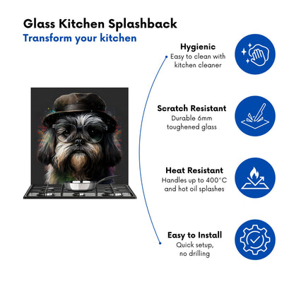 Lhasa Apso Dog Splashart Kitchen Splashback