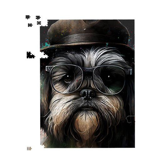 Lhasa Apso Dog Splashart Jigsaw Puzzle