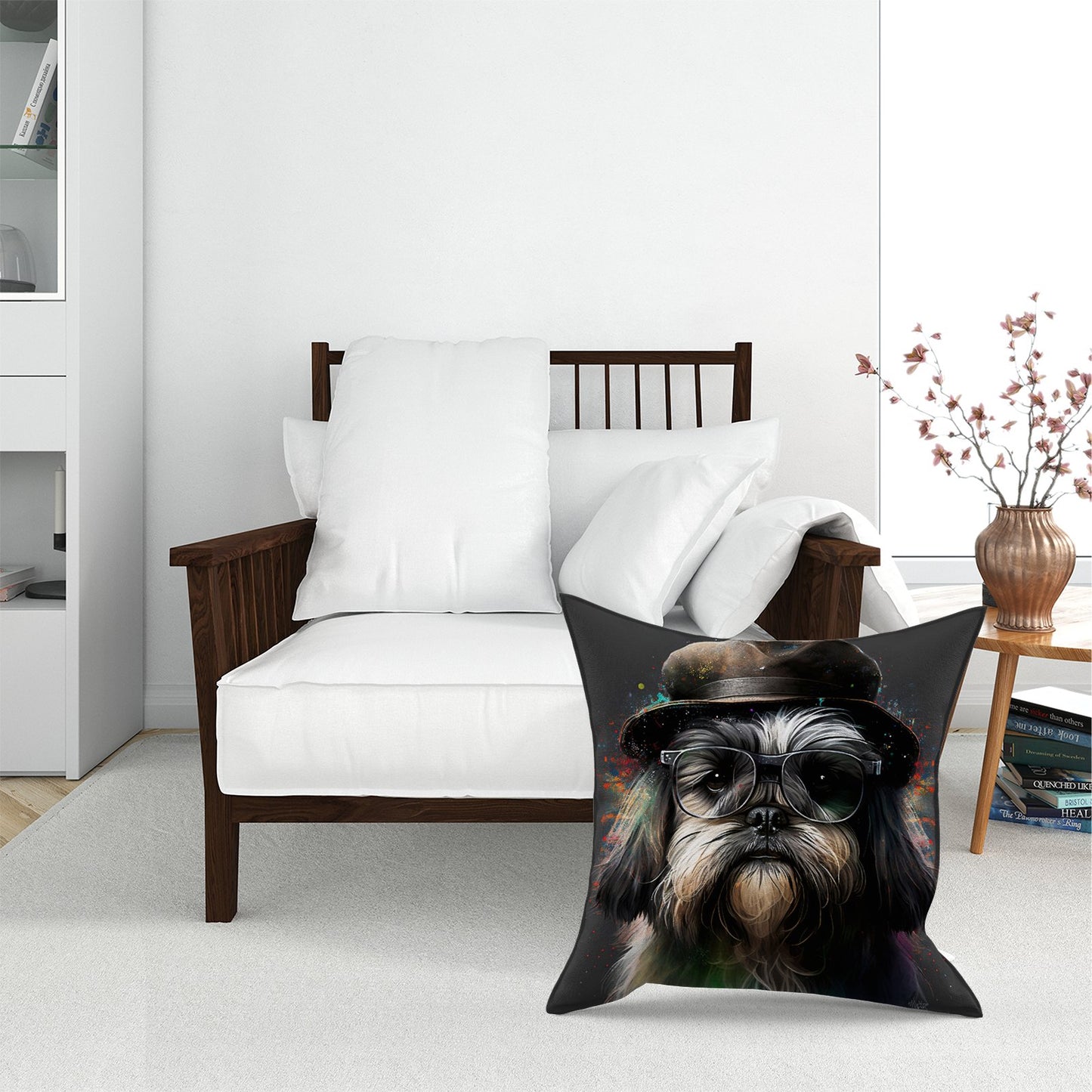 Lhasa Apso Dog Splashart Pet Bed