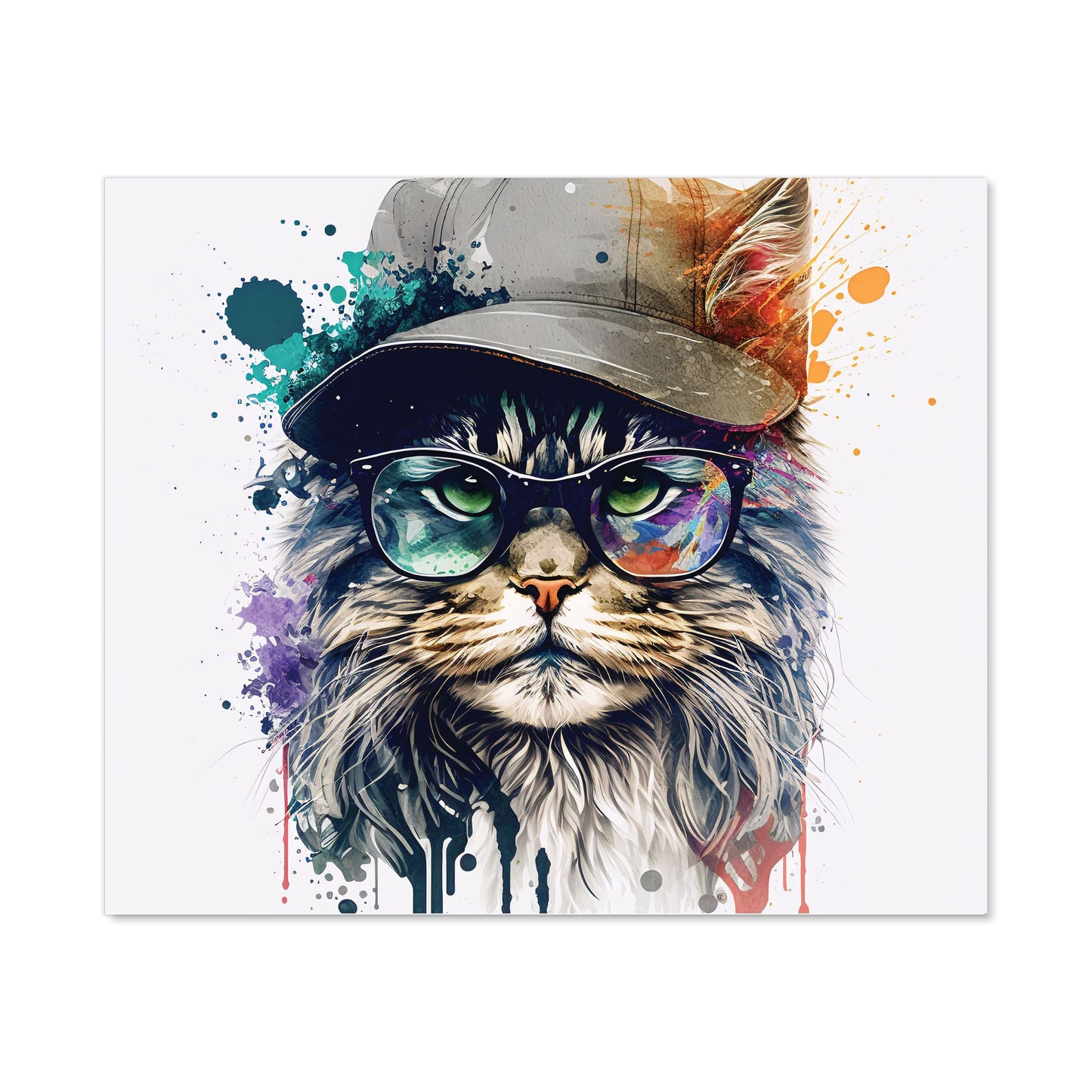Maine Coon Cat Splashart Kitchen Splashback
