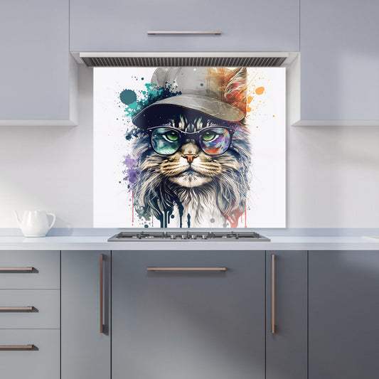 Maine Coon Cat Splashart Kitchen Splashback