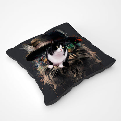 Maine Coon Cat With Glasses Splashart Pet Bed