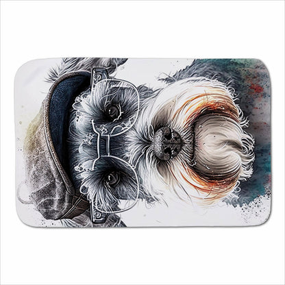 Miniature Schnauzer Dog Splashart Sherpa Blanket