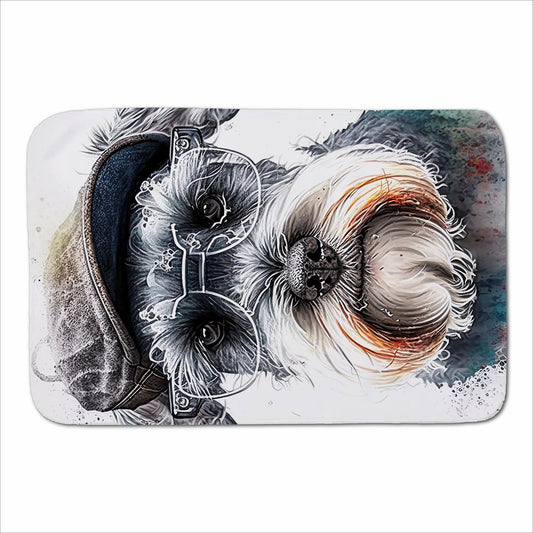 Miniature Schnauzer Dog Splashart Sherpa Blanket
