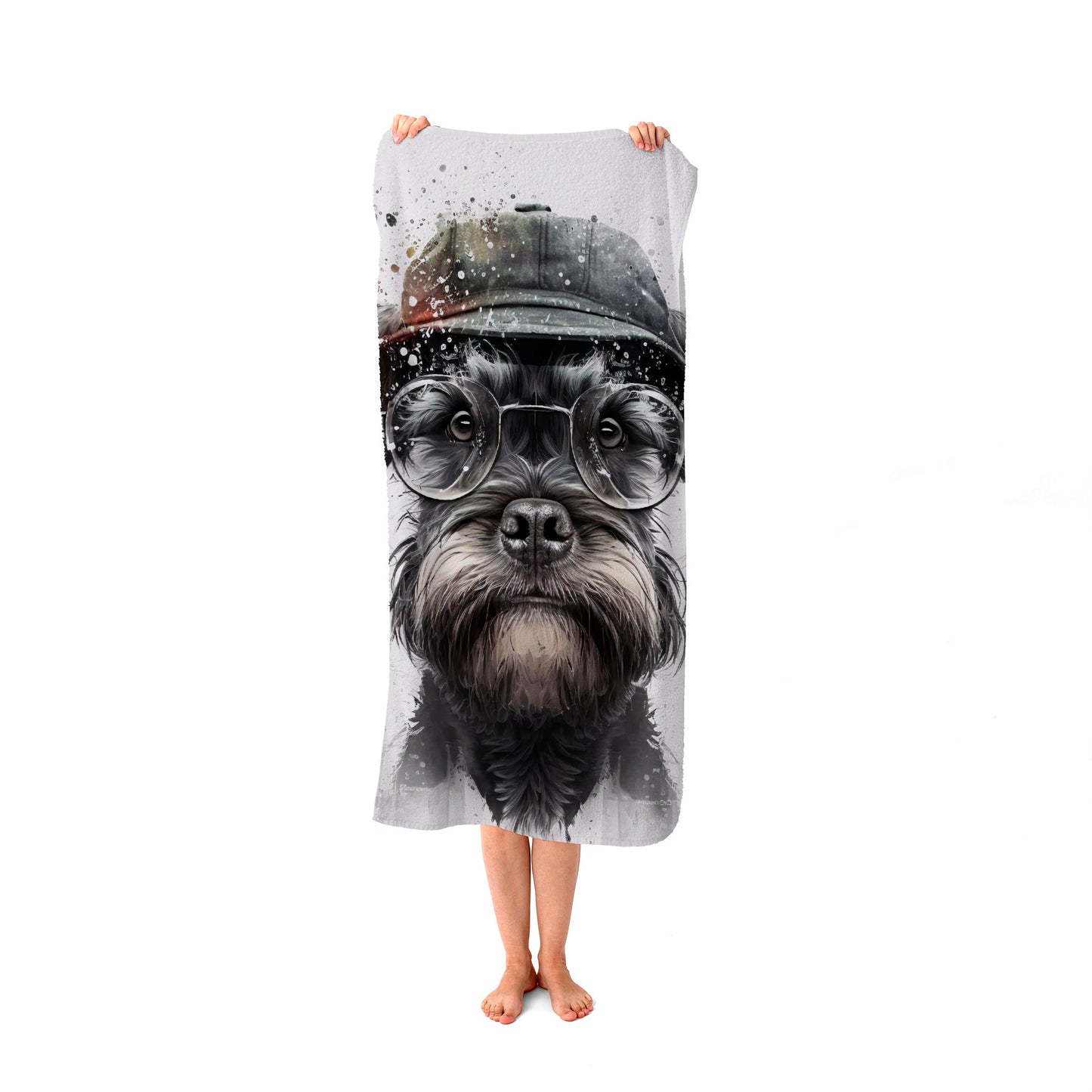 Miniature Schnauzer Dog Beach Towel