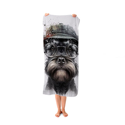 Miniature Schnauzer Dog Beach Towel