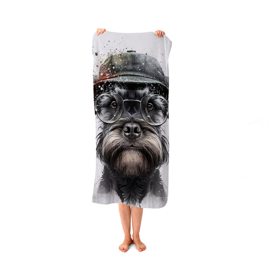 Miniature Schnauzer Dog Beach Towel