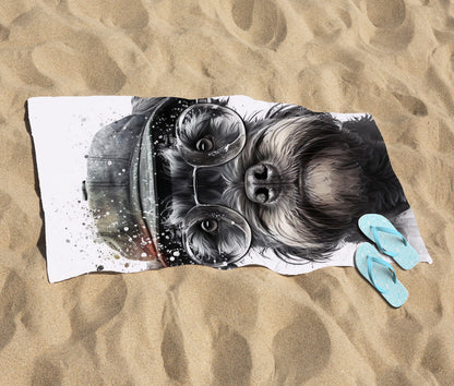 Miniature Schnauzer Dog Beach Towel