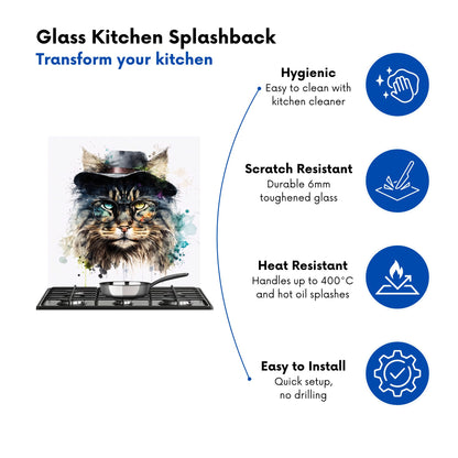 Norwegian Forest Cat Splashart Kitchen Splashback