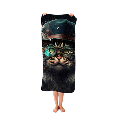 Norwegian Forest Cat Beach Towel