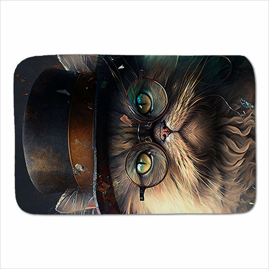 Persian Cat With Glasses Splashart Sherpa Blanket