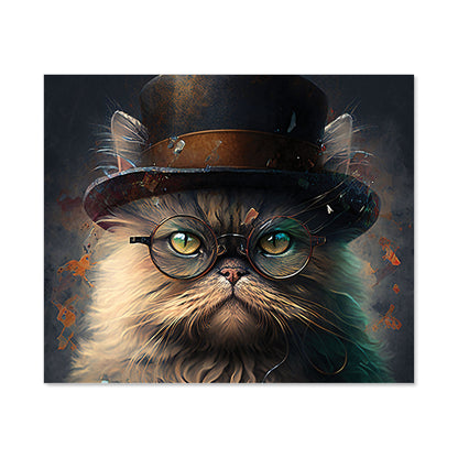 Persian Cat With Glasses Splashart Kitchen Splashback