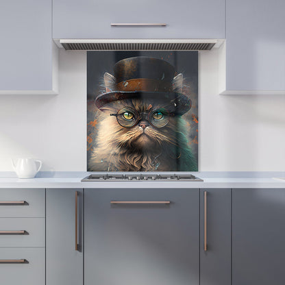 Persian Cat With Glasses Splashart Kitchen Splashback