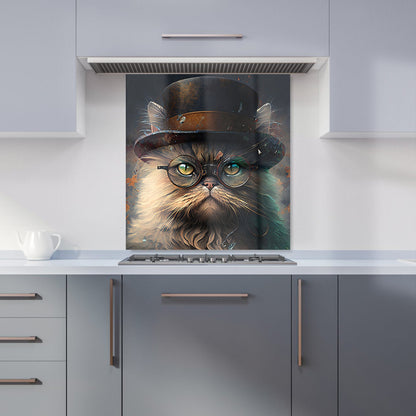 Persian Cat With Glasses Splashart Kitchen Splashback
