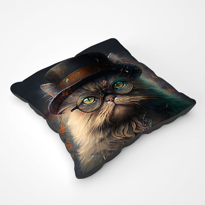 Persian Cat With Glasses Splashart Pet Bed