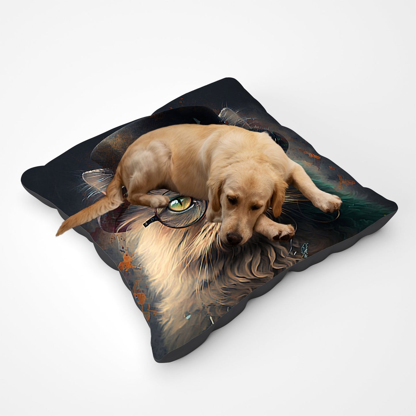 Persian Cat With Glasses Splashart Pet Bed