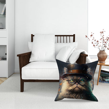Persian Cat With Glasses Splashart Pet Bed