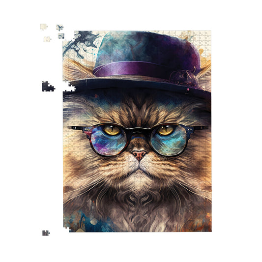 Persian Cat Splashart Jigsaw Puzzle