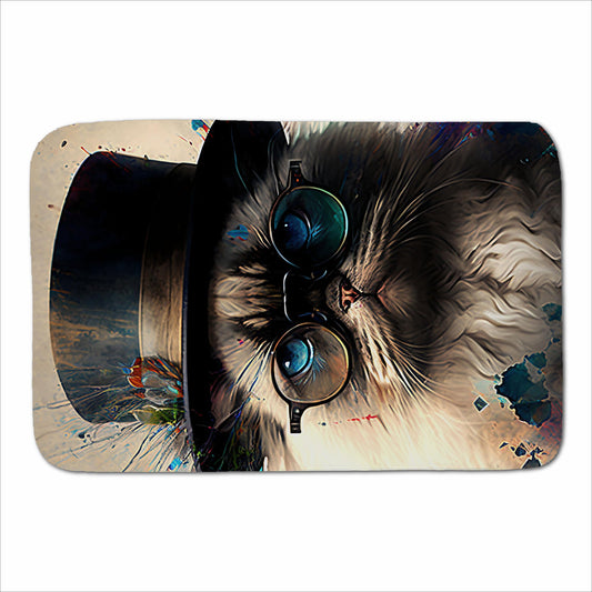 Ragdoll Cat With Glasses Splashart Sherpa Blanket