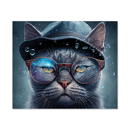 Russian Blue Cat Splashart Kitchen Splashback