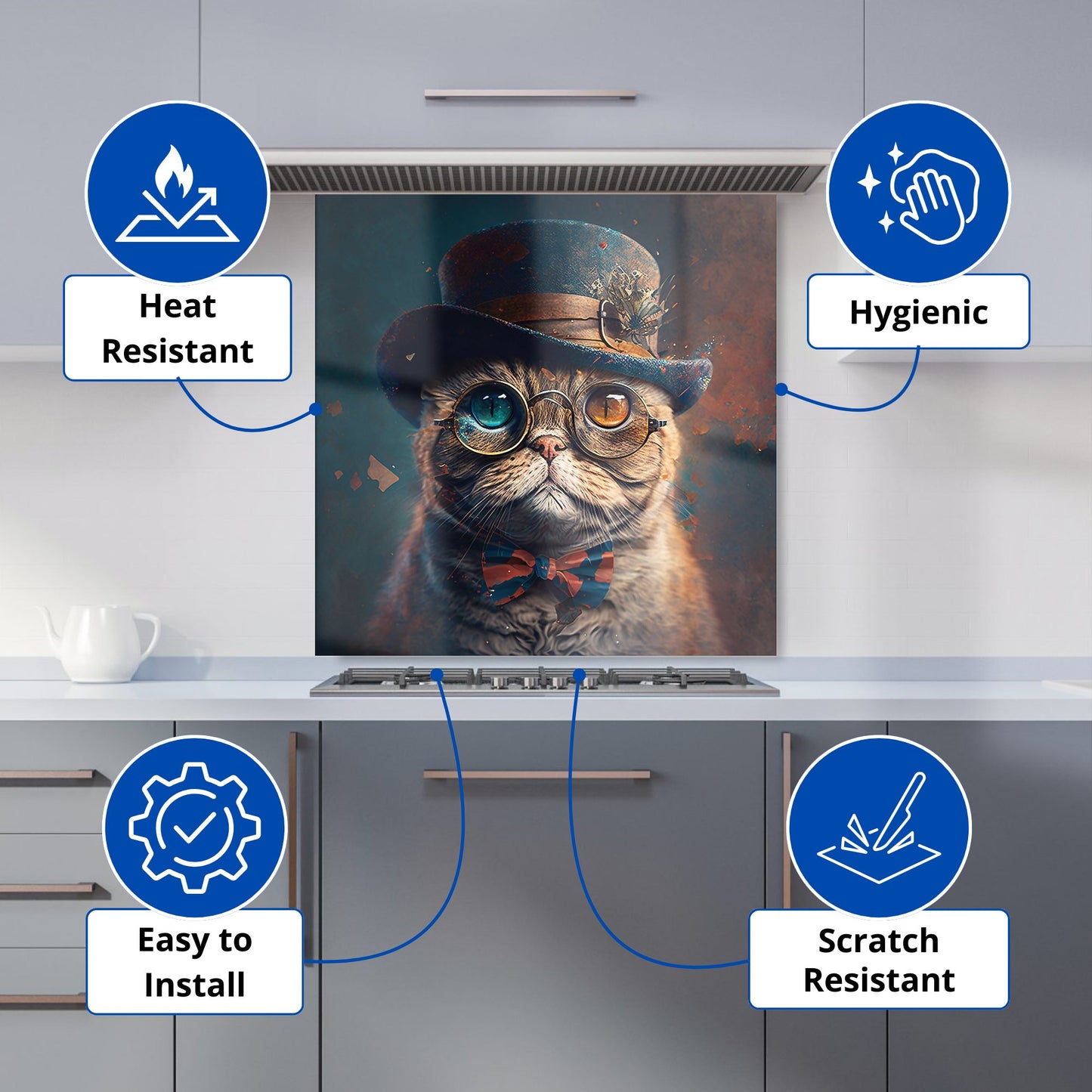 Scottish Fold Cat Kitchen Splashback