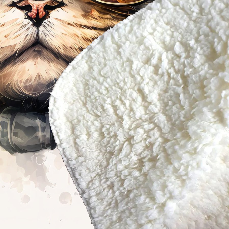 Scottish Fold Cat Splashart Sherpa Blanket
