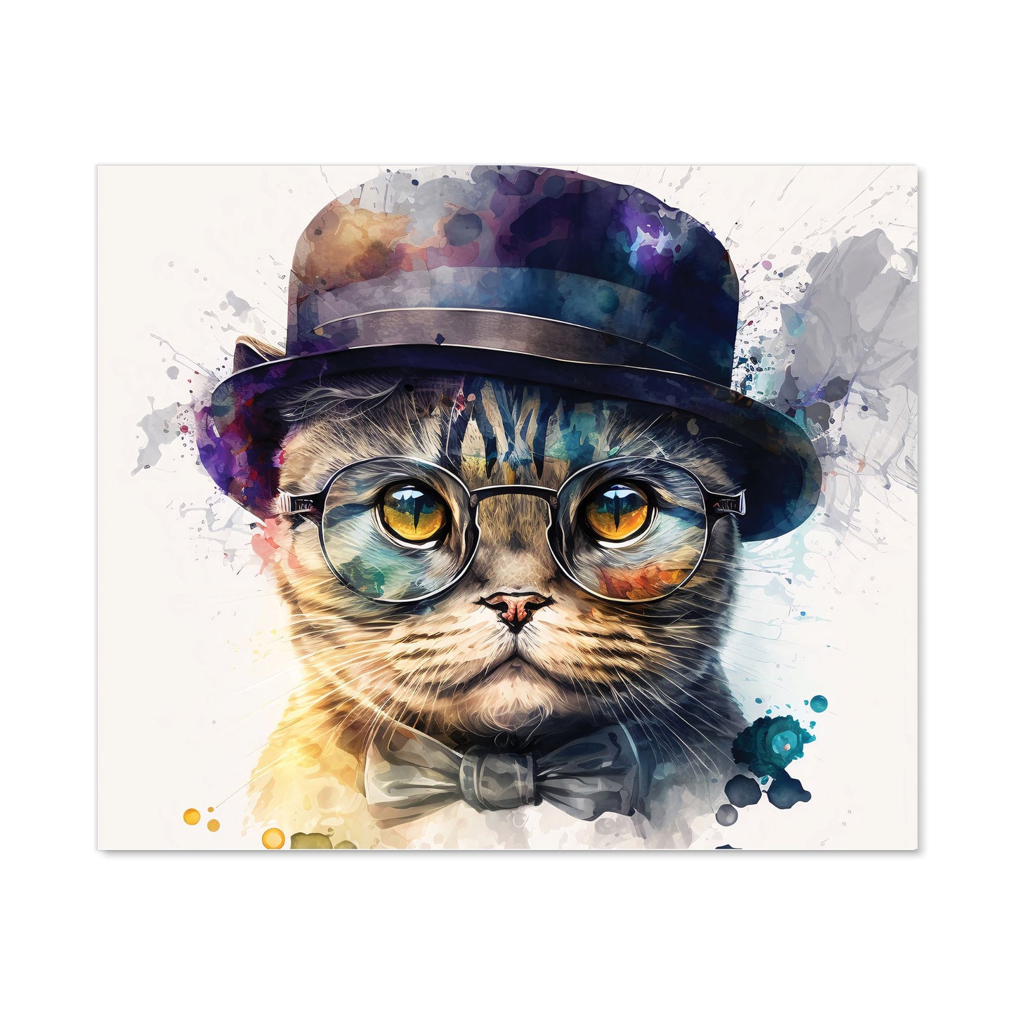 Scottish Fold Cat Splashart Kitchen Splashback