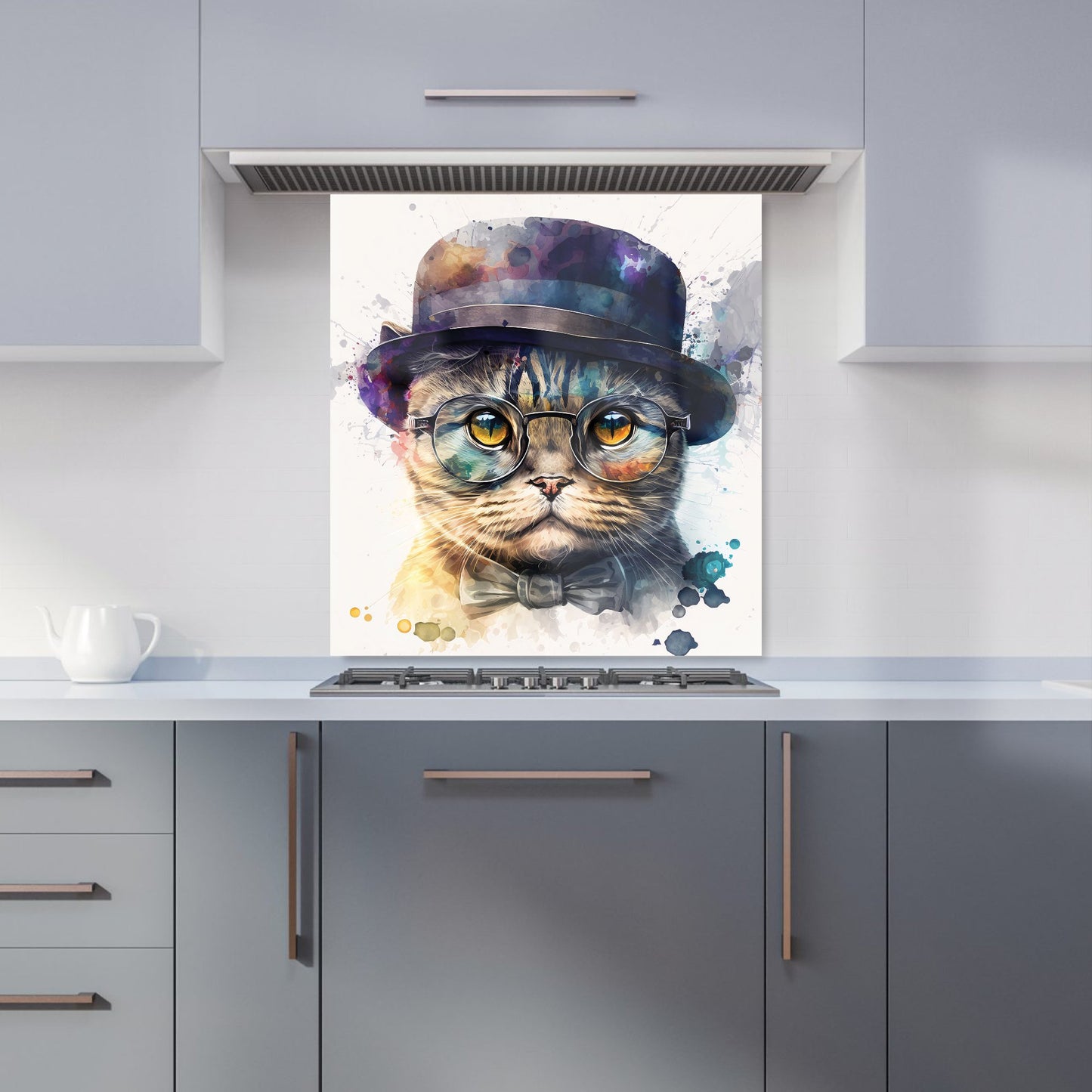 Scottish Fold Cat Splashart Kitchen Splashback