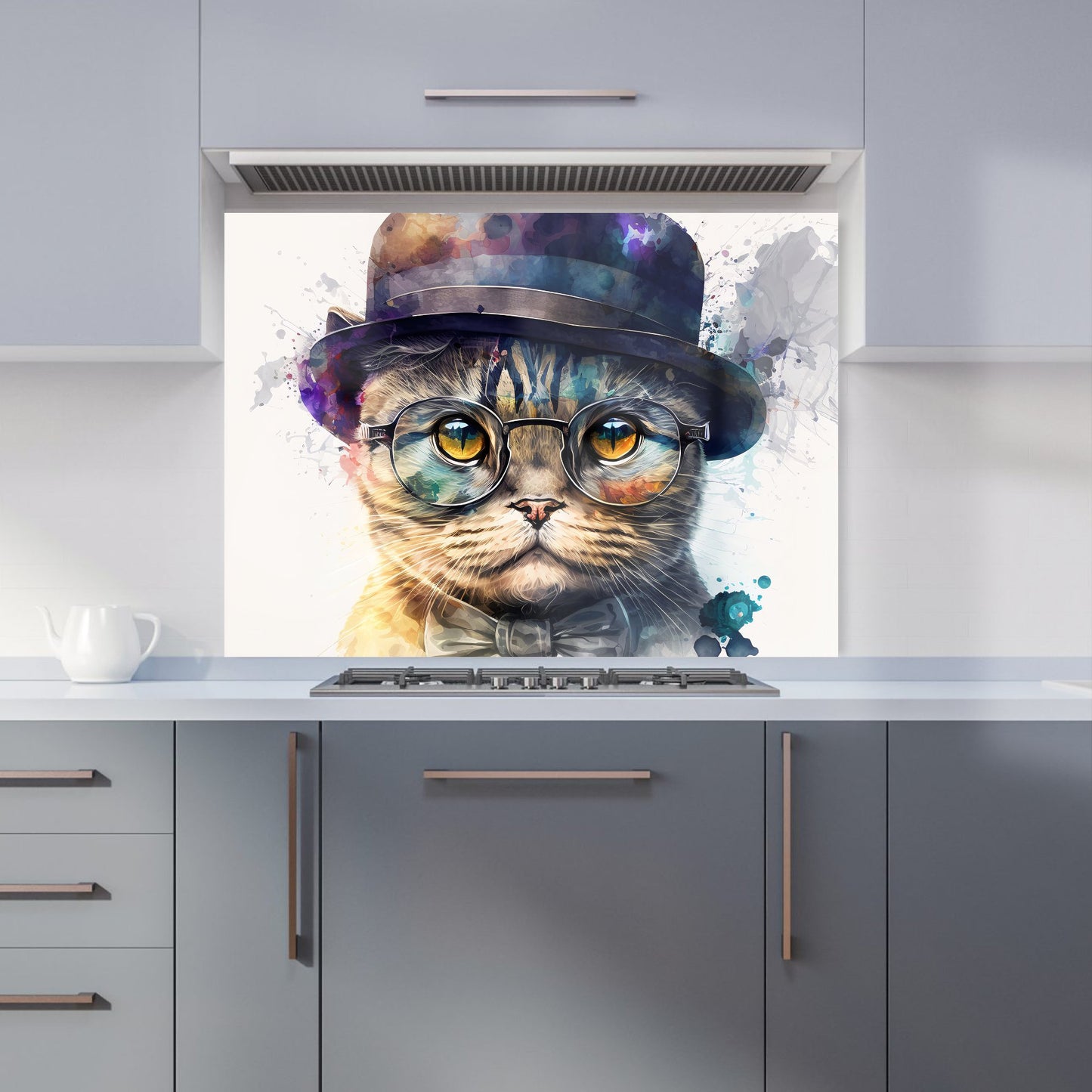 Scottish Fold Cat Splashart Kitchen Splashback