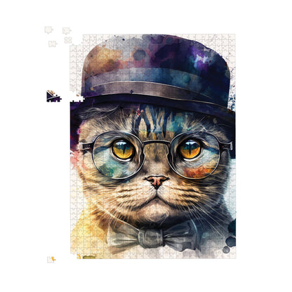 Scottish Fold Cat Splashart Jigsaw Puzzle