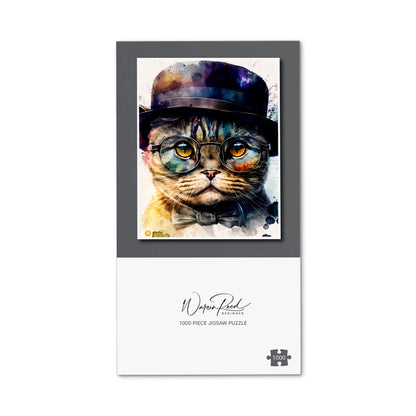 Scottish Fold Cat Splashart Jigsaw Puzzle